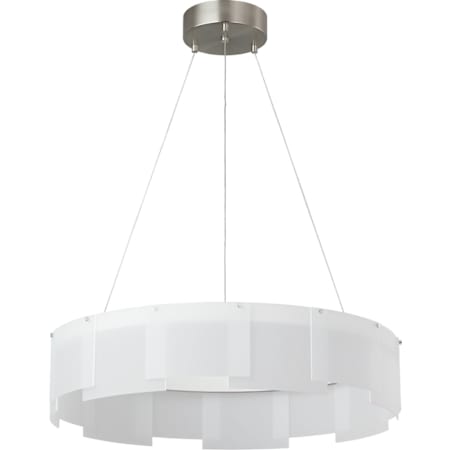 Visual Comfort Stratos 31" Wide LED Drum Chandelier Frost / Satin Nickel