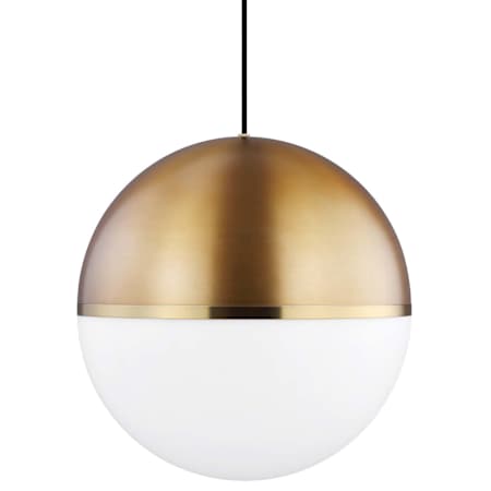 Visual Comfort Akova 14" Wide Suspension Pendant Aged Brass / Bright Brass