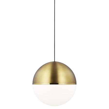 Visual Comfort Akova 18" Wide LED Suspension Pendant Aged Brass / Bright Brass