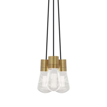 Visual Comfort Alva 9" Wide LED Natural Brass Multi Light Pendant Black