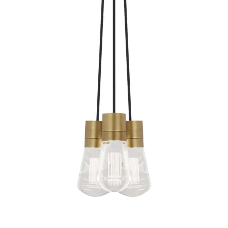 Visual Comfort Alva 9" Wide LED Natural Brass Multi Light Pendant Black
