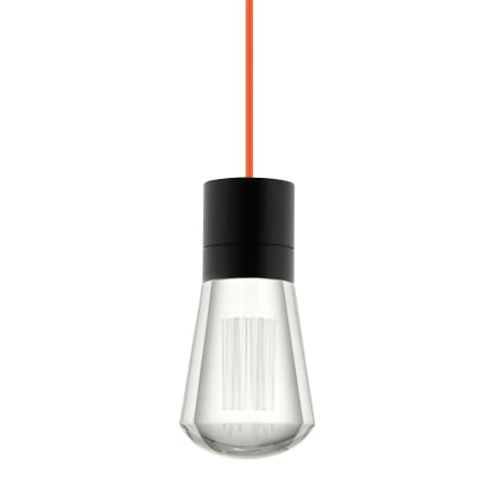 Visual Comfort Alva 3 Light 4" Wide LED Multi Light Pendant with Orange Cord - 3000K Black