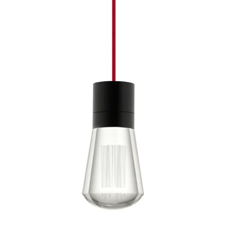 Visual Comfort Alva 3 Light 4" Wide LED Multi Light Pendant with Red Cord - 2200K Black