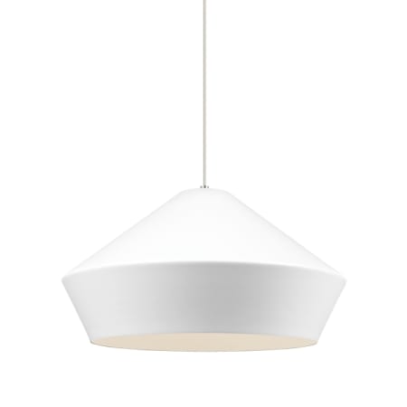 Visual Comfort Brummel 11" Wide LED Pendant with White Shade Black