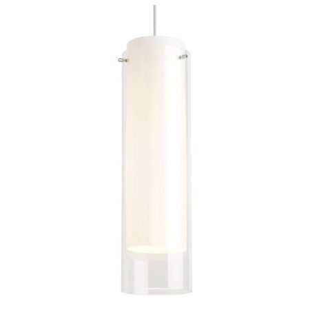 Visual Comfort Echo 5" Wide LED Mini Pendant Clear / Satin Nickel