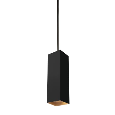 Visual Comfort Exo 6" Wide LED Mini Pendant with 24" Stem and 30° Beam Spread Black / Gold Haze / 2700K