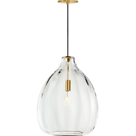 Visual Comfort Harper 16" Wide LED Pendant Natural Brass
