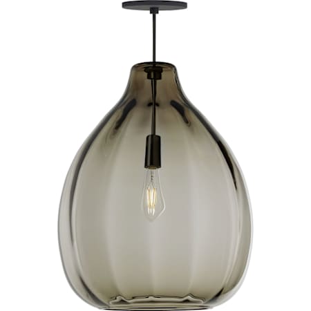 Visual Comfort Harper 16" Wide LED Suspension Pendant Black / Smoke