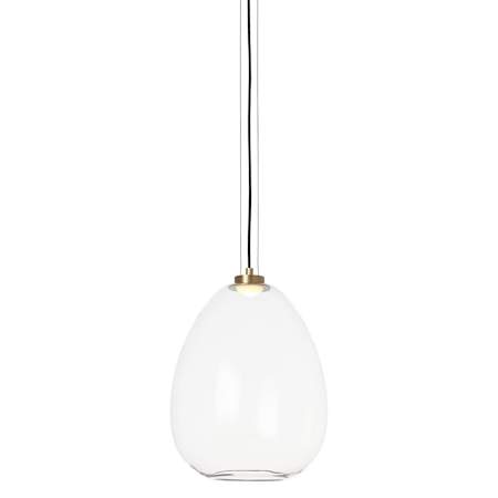 Visual Comfort Kapoor 13" Wide LED Suspension Pendant Clear / Natural Brass