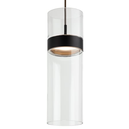 Visual Comfort Manette 5" Wide LED Mini Pendant with Clear Glass Shades Black / Black