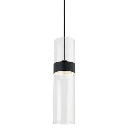 Visual Comfort Manette 4" Wide LED Mini Pendant Clear Glass / Black