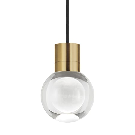 Visual Comfort Mina 5" Wide LED Natural Brass Mini Pendant Black