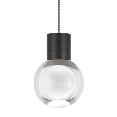 Visual Comfort Mina 5" Wide LED Mini Pendant with Black and White Cord - 2200K Black