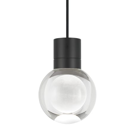 Visual Comfort Mina 7 Light 15-3/32" Wide LED Multi Light Pendant with a Clear Outer and Inner Etched Glass Spheres - 3000K Black / Black Cord