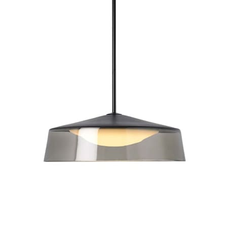 Visual Comfort Masque 18" Wide LED Suspension Pendant Smoke / Black / Black