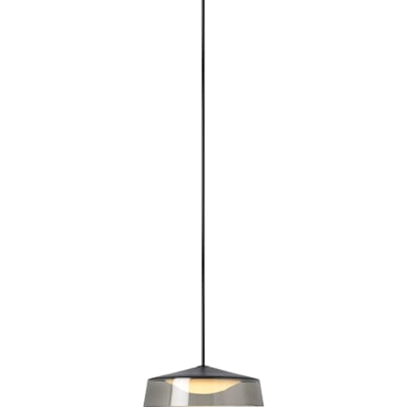 Visual Comfort Masque 18" Wide LED Suspension Pendant Smoke / Black / Black