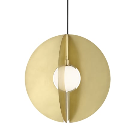 Visual Comfort Orbel Single Light 16" Wide Pendant Aged Brass