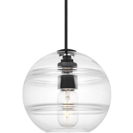 Visual Comfort Sedona 8" Wide LED Mini Pendant - 2700K, 90 CRI, 307 Lumens Nightshade Black