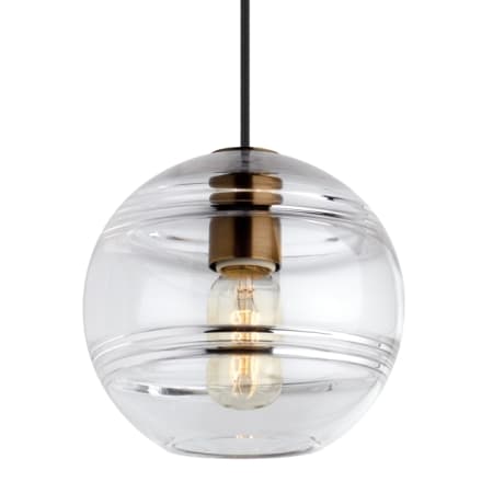 Visual Comfort Sedona Single Light 7-1/2" Wide Mini Pendant Aged Brass / Clear