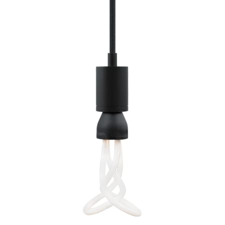 Visual Comfort SoCo 1 Light Mini Pendant with Black Modern Socket and 24 Foot Colored Cord Black