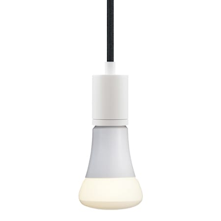 Visual Comfort SoCo 1 Light Mini Pendant with White Modern Socket and 24 Foot Colored Cord Black