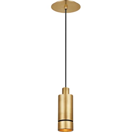 Visual Comfort Sottile 3" Wide LED Mini Pendant Natural Brass