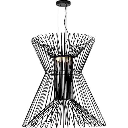Visual Comfort Syrma 36" Wide LED Suspension Pendant Matte Black