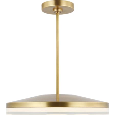 Visual Comfort Wyatt 16" Wide LED Suspension Pendant Natural Brass