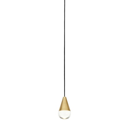 Visual Comfort Cupola 3" Wide LED Crystal Mini Pendant Natural Brass