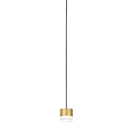 Visual Comfort Gable 3" Wide LED Crystal Mini Pendant Natural Brass