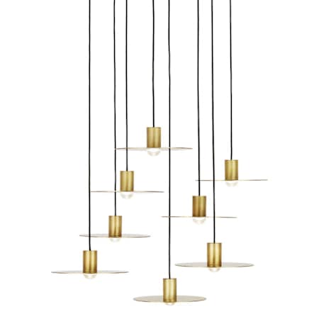 Visual Comfort Eaves 8 Light 16" Wide LED Chandelier Natural Brass