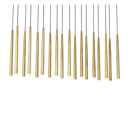 Visual Comfort Pylon 43" Wide Crystal Linear Chandelier Natural Brass