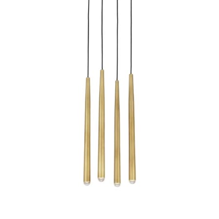 Visual Comfort Pylon 44" Wide Crystal Chandelier Natural Brass