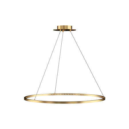 Visual Comfort Vellavi 36" Wide LED Ring Chandelier Natural Brass