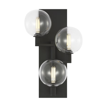 Visual Comfort Gambit 3 Light 18" Tall Wall Sconce Nightshade Black
