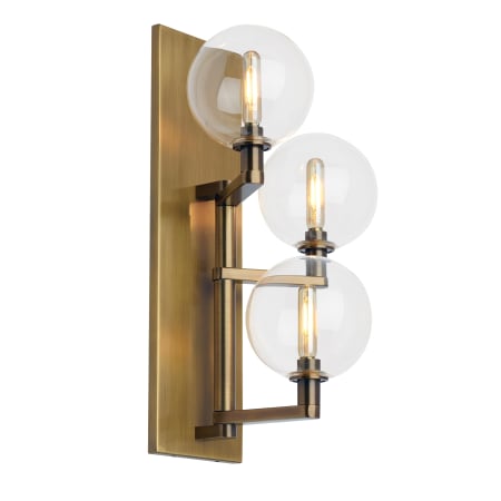 Visual Comfort Gambit Single Light 10-11/16" Wide LED Wall Sconce with Glass Globe Shades Aged Brass