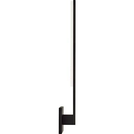 Visual Comfort Klee 27" Tall LED Wall Sconce with Acrylic Shade - ADA Compliant Nightshade Black