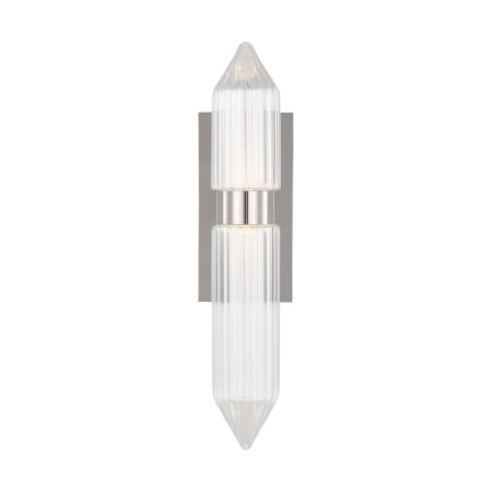 Visual Comfort Langston 18" Tall LED Wall Sconce with Shade Polished Nickel