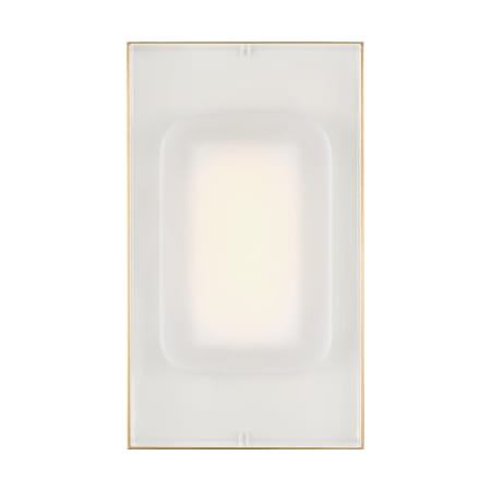 Visual Comfort Milley 7" Tall LED Wall Sconce with Shade Natural Brass