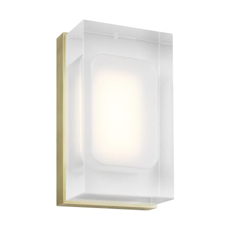 Visual Comfort Milley Single Light 7" Tall LED Wall Sconce Aged Brass / 3000K