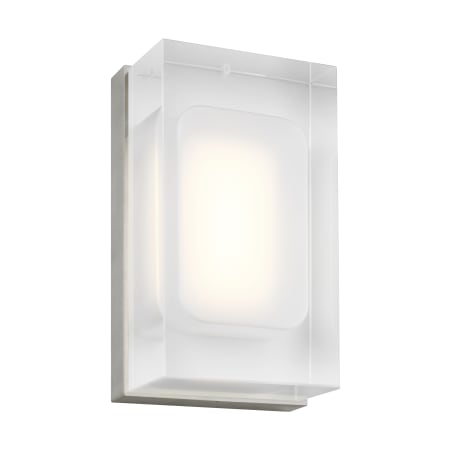 Visual Comfort Milley Single Light 7" Tall LED Wall Sconce Satin Nickel / 3000K
