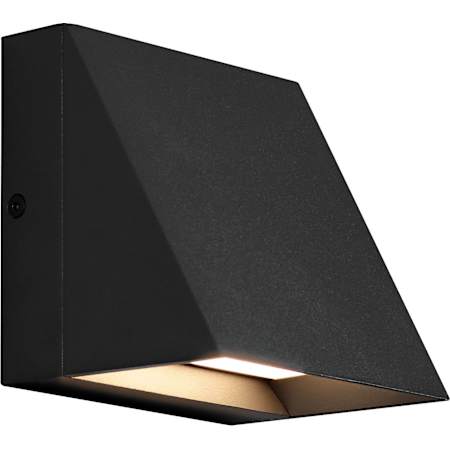 Visual Comfort Pitch Single Light 5" Tall LED Outdoor Wall Sconce Black / 2700K