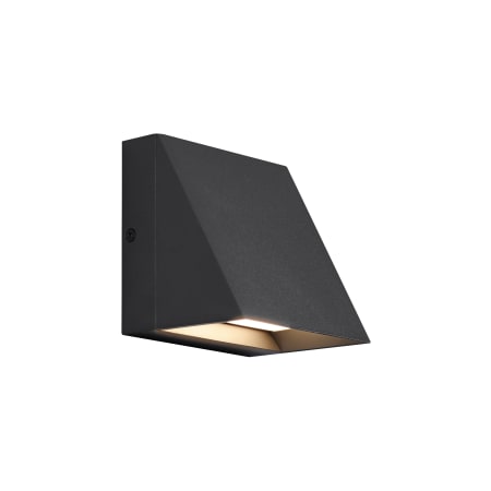 Visual Comfort Pitch Single Light 5" High Integrated LED Outdoor Wall Sconce - 277V - ADA Compliant Black