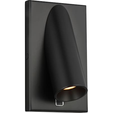 Visual Comfort Ponte 5" Tall LED Wall Sconce with Shade Nightshade Black