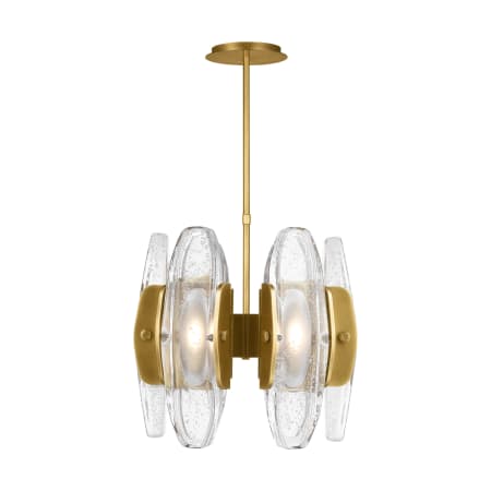 Visual Comfort Wythe 6 Light 16" Wide LED Chandelier Plated Brass