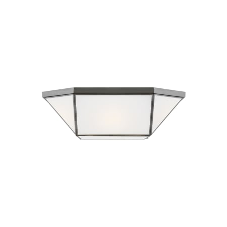 Visual Comfort Morrison 4 Light 20" Wide Flush Mount Ceiling Fixture Antique Brushed Nickel