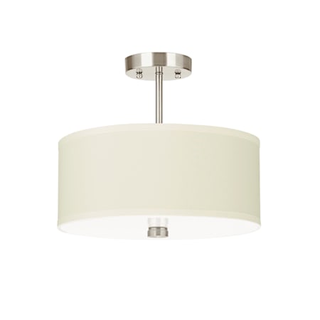 Visual Comfort Dayna 2 Light 14" Wide LED Pendant / Flush Mount Ceiling Fixture Brushed Nickel