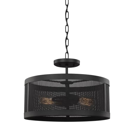 Visual Comfort Gereon 2 Light 16" Wide Pendant / Semi-Flush Ceiling Fixture Black