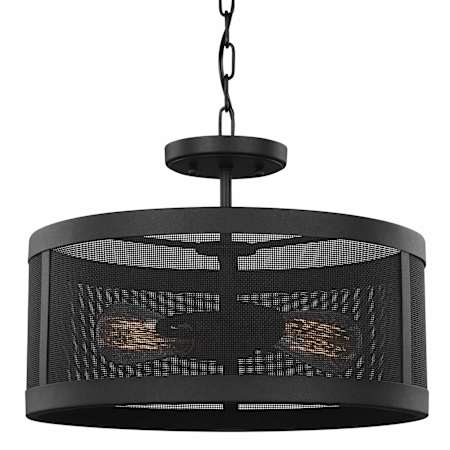 Visual Comfort Gereon 2 Light 16" Wide LED Pendant Black