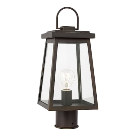 Visual Comfort Founders 17" Tall LED Outdoor Single Head Post Light - Bulb Included Antique Bronze